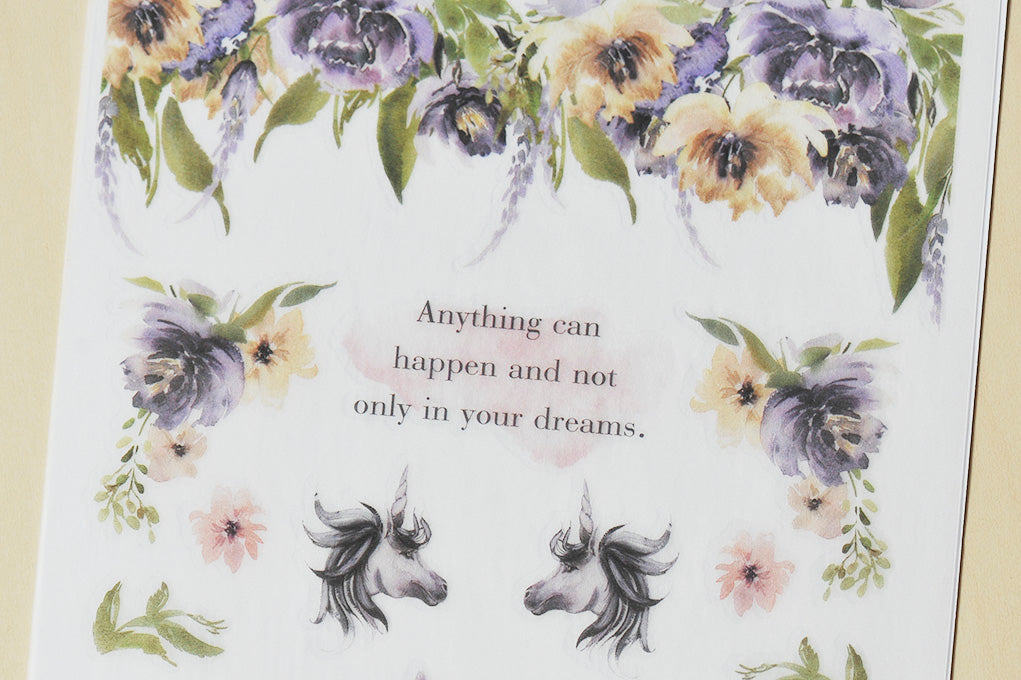 MU Print-on Stickers - Dreamy Purple Garden