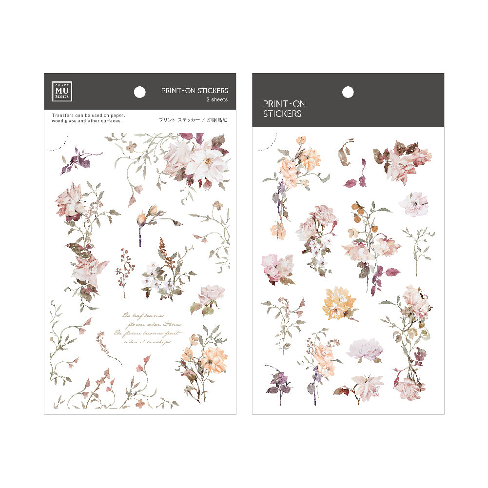 MU Print-on Stickers - Pink Florals