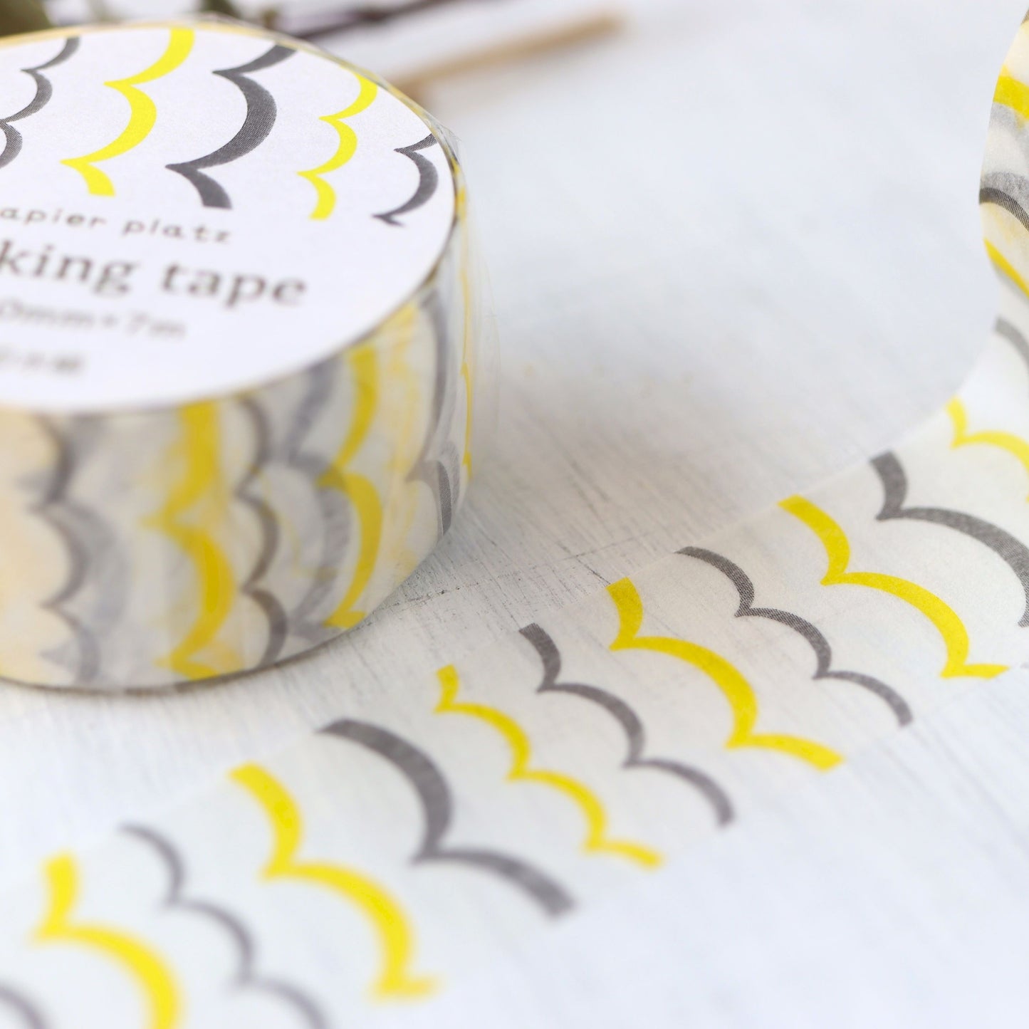 mizushima Washi Tape - Yellow Wave