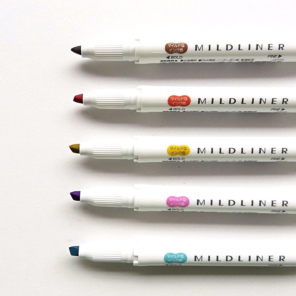 Zebra / Mildliner Highlighters - Nagomi (5 Colors)