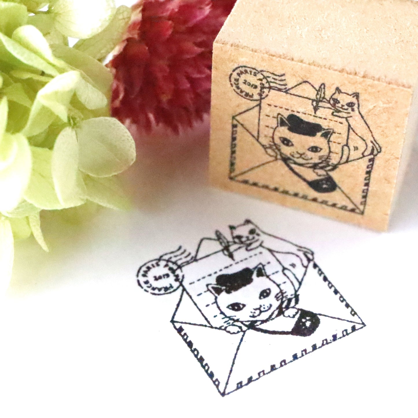 Rubber Stamp - Cat Mail