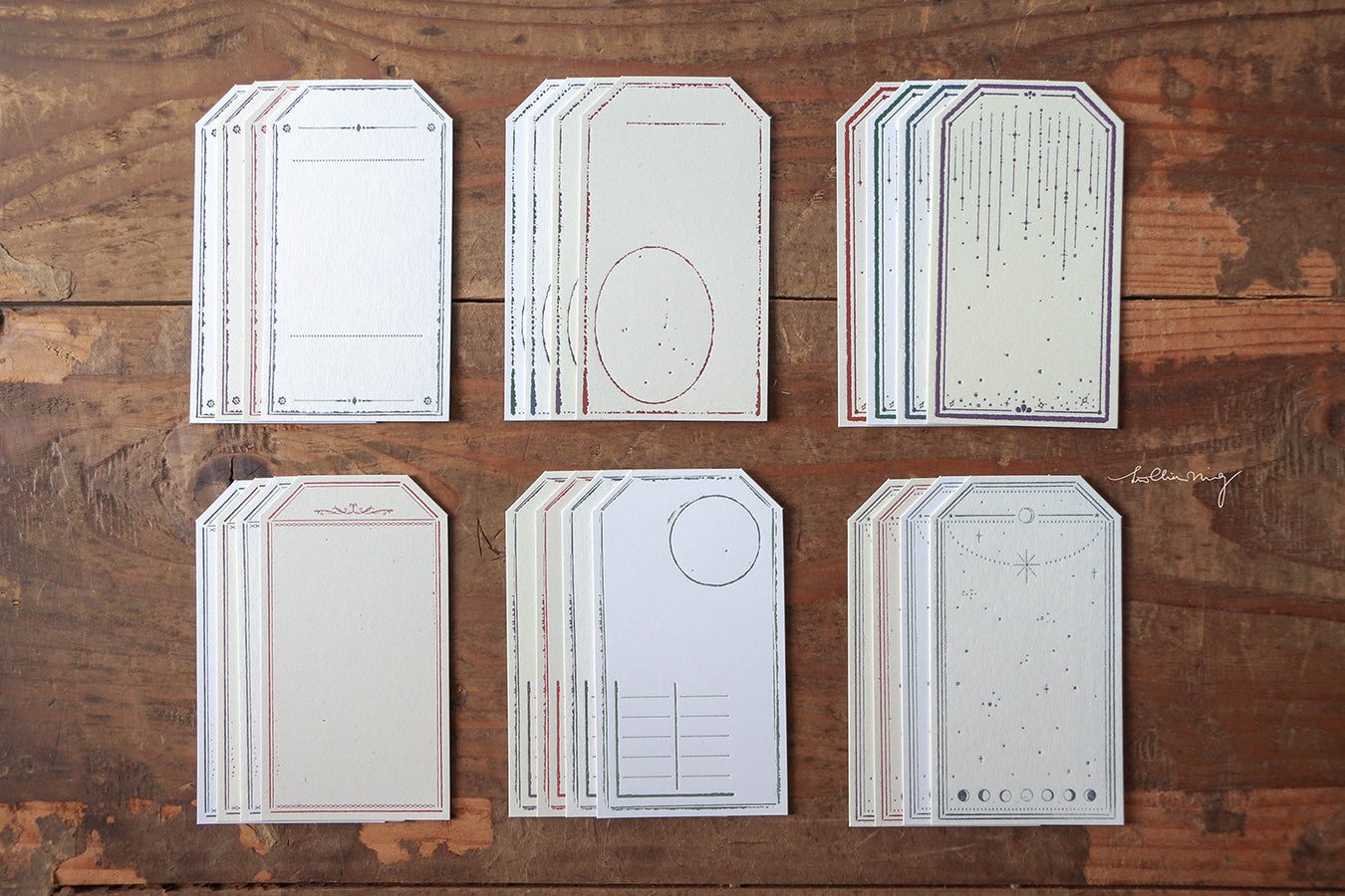 Lin Chia Ning Letterpress Vintage Tag Set A