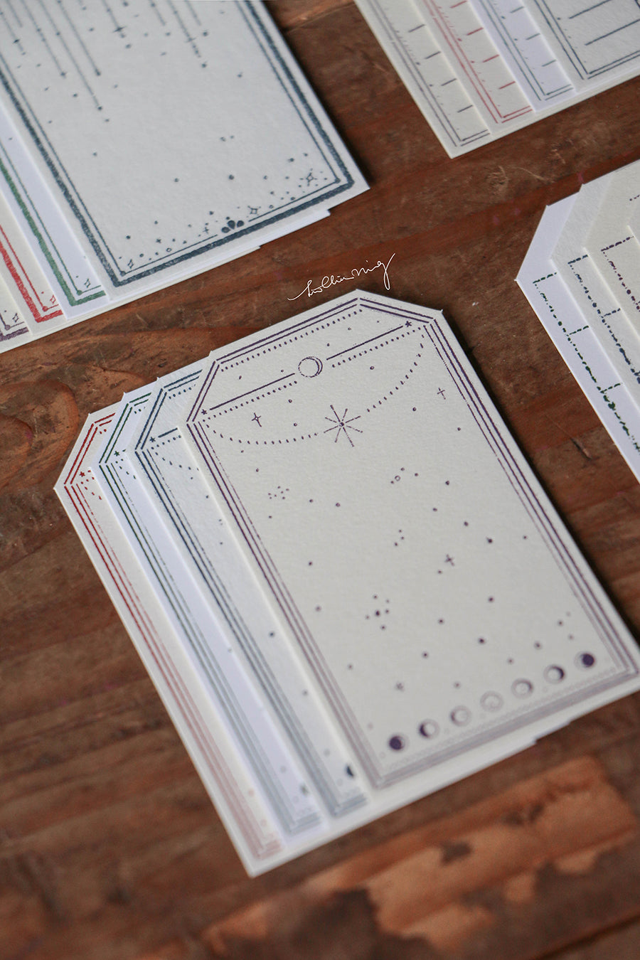 Lin Chia Ning Letterpress Vintage Tag Set A