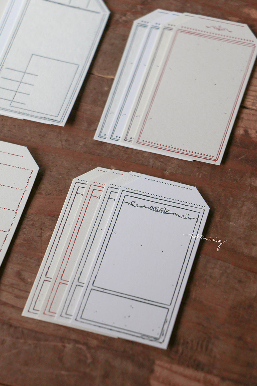 Lin Chia Ning Letterpress Vintage Tag Set A
