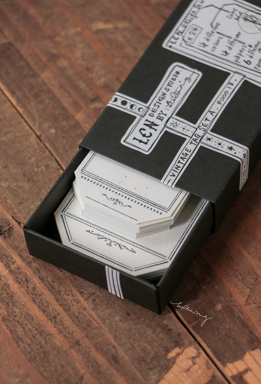 Lin Chia Ning Letterpress Vintage Tag Set A