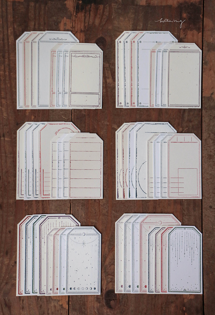 Lin Chia Ning Letterpress Vintage Tag Set A