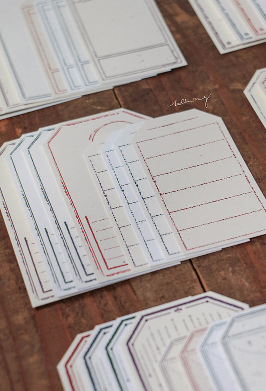 Lin Chia Ning Letterpress Vintage Tag Set A