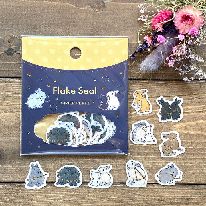 Shinako Moriyama Flake Stickers - Bunny Constellation