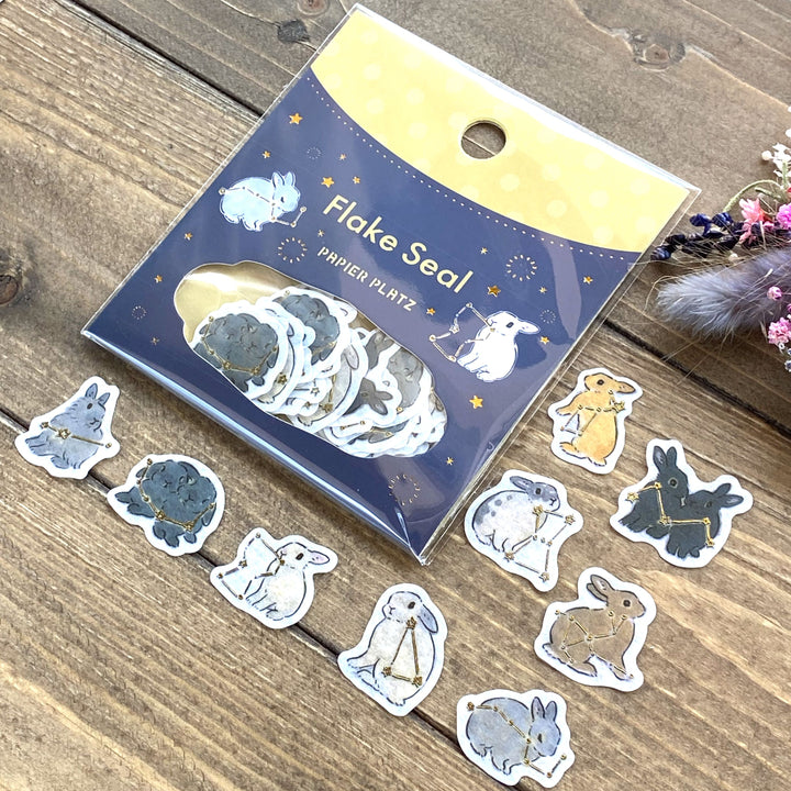 Shinako Moriyama Flake Stickers - Bunny Constellation