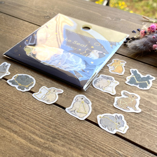 Shinako Moriyama Flake Stickers - Bunny Constellation
