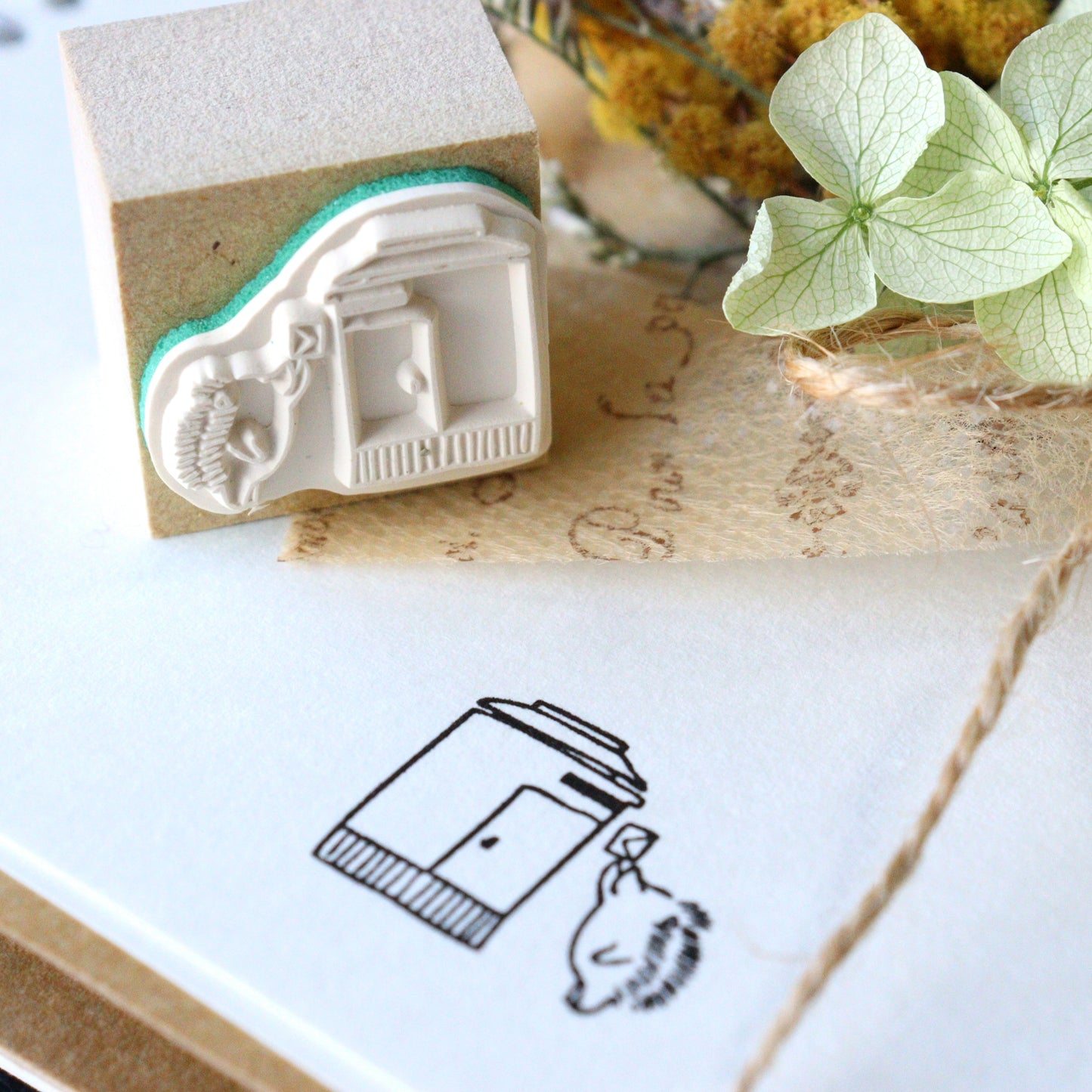 CTFJ x momoro Hedgehog Rubber Stamp - Love Letter