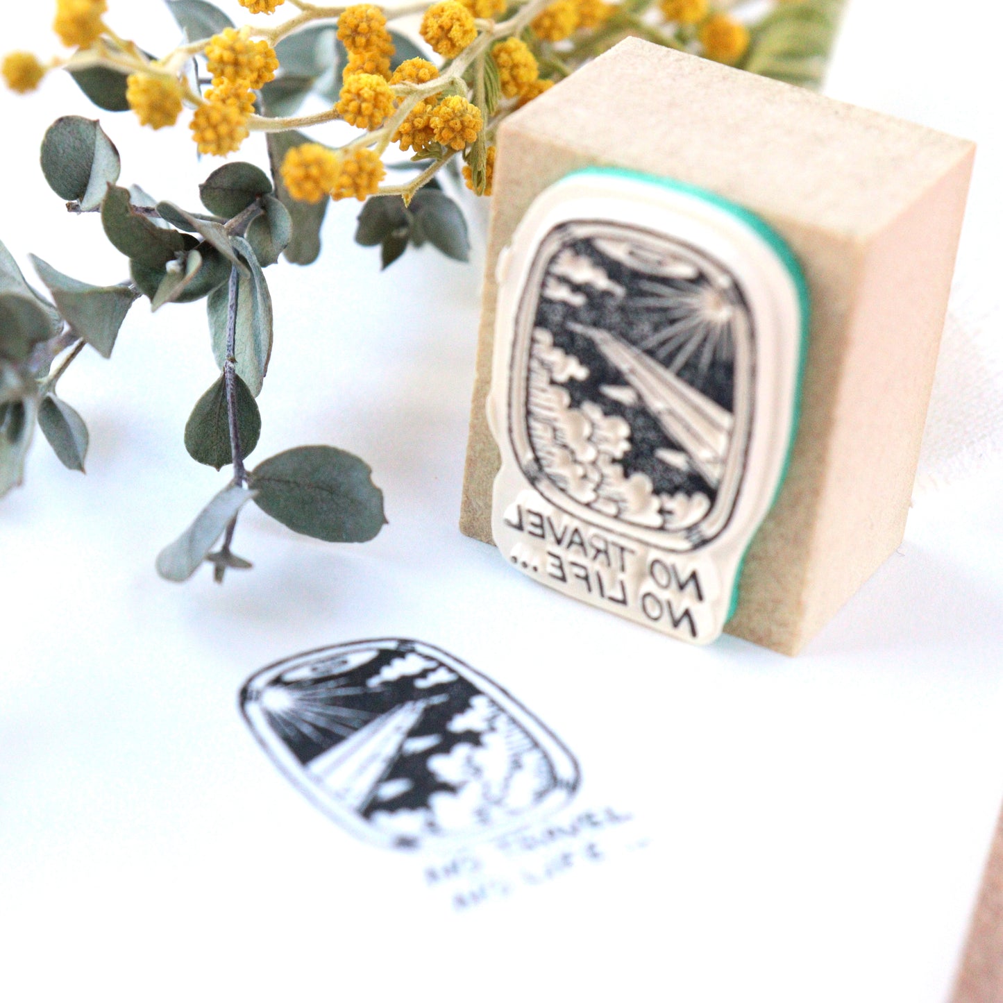 Rubber Stamp - No Travel No Life