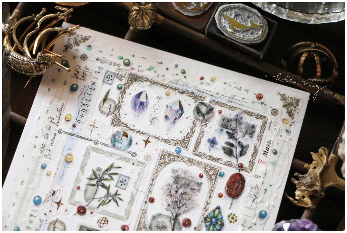 Lin Chia Ning Washi Tape - Vintage Flower