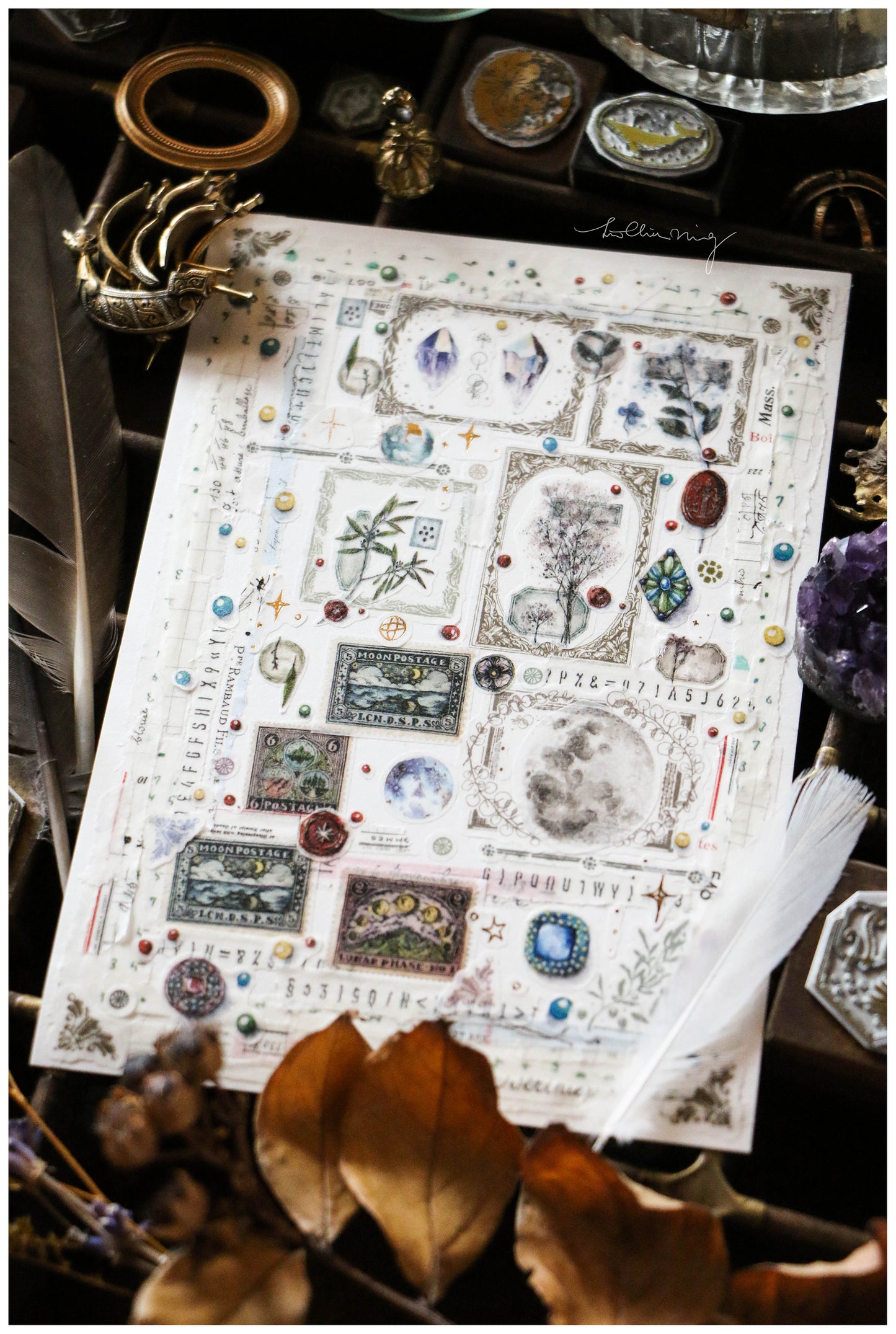 Lin Chia Ning Washi Tape - Antique Stamp