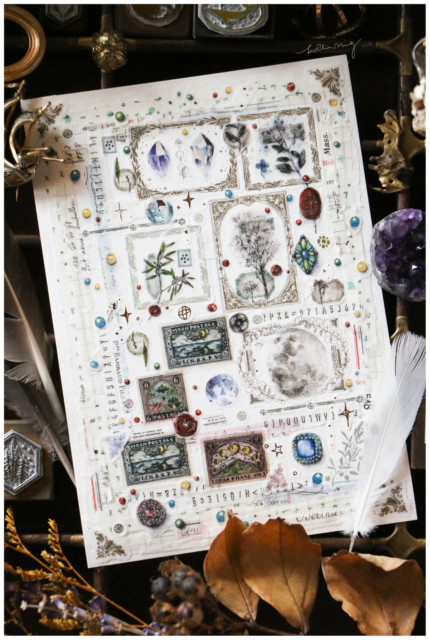 Lin Chia Ning Washi Tape - Vintage Flower
