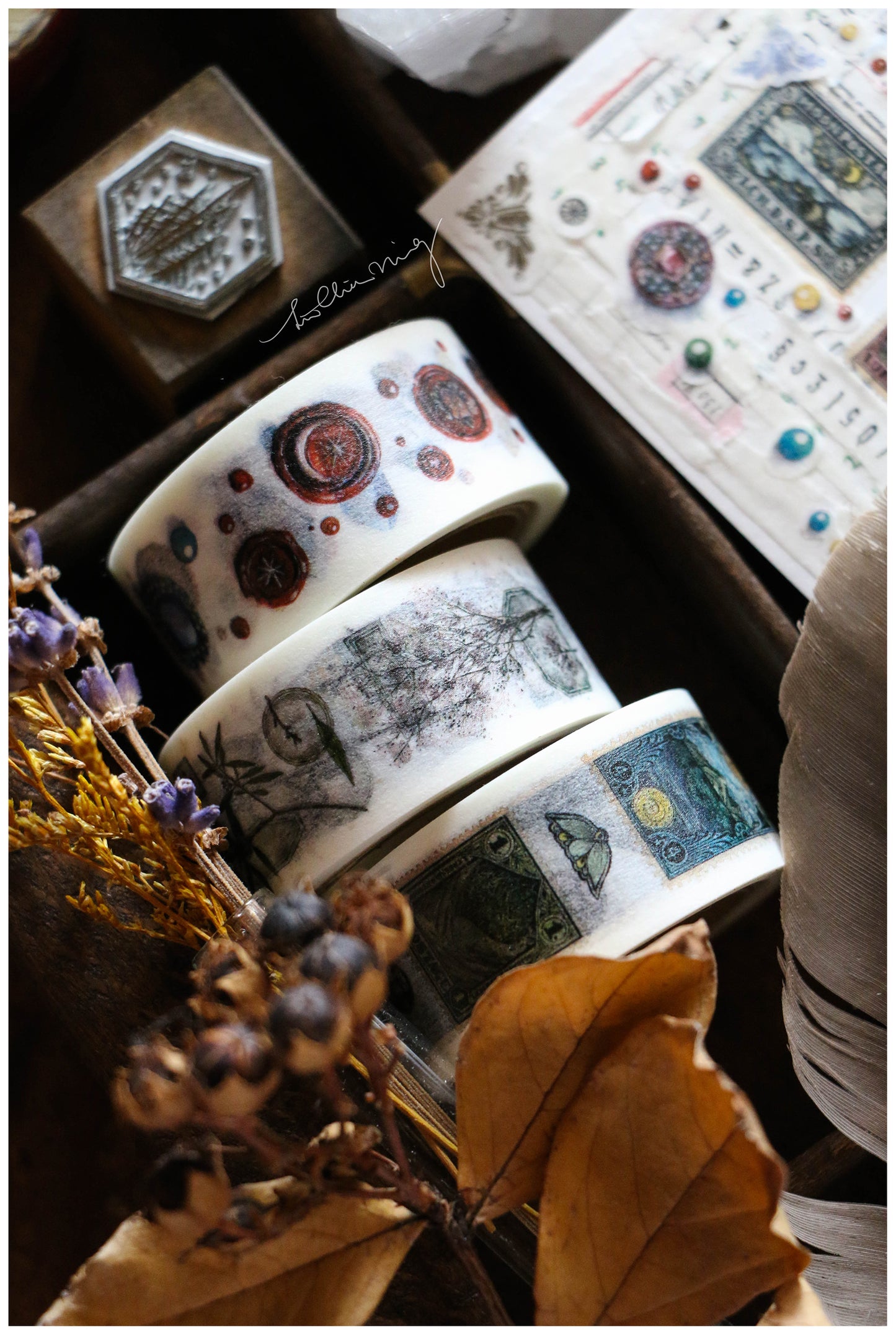 Lin Chia Ning Washi Tape - Vintage Flower