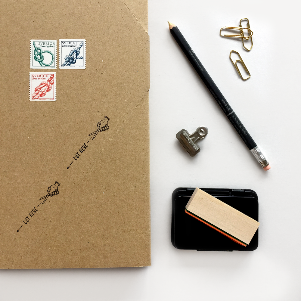 Rubber Stamp - Cut Here