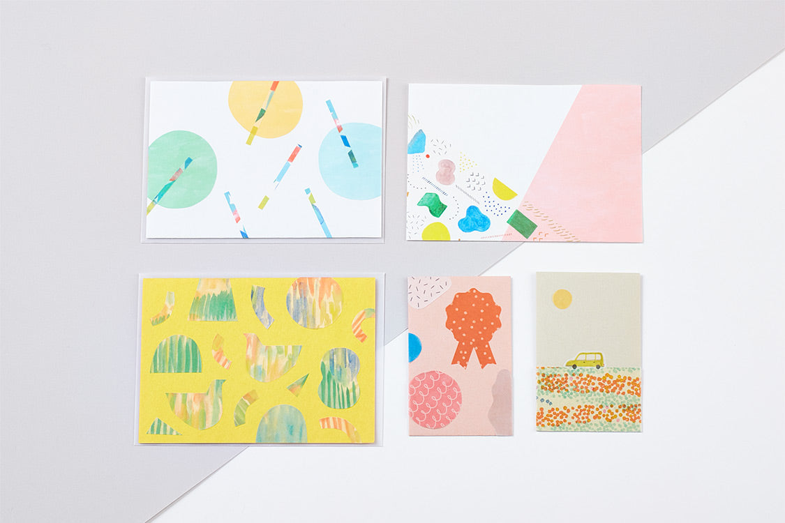 Washi Tape Sticker Set - Watercolor (Postcard Size)