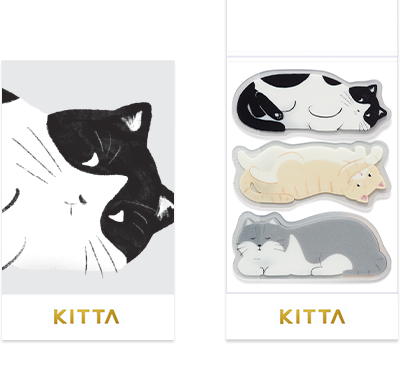 KITTA Clear Portable Die-Cut Stickers - Cat