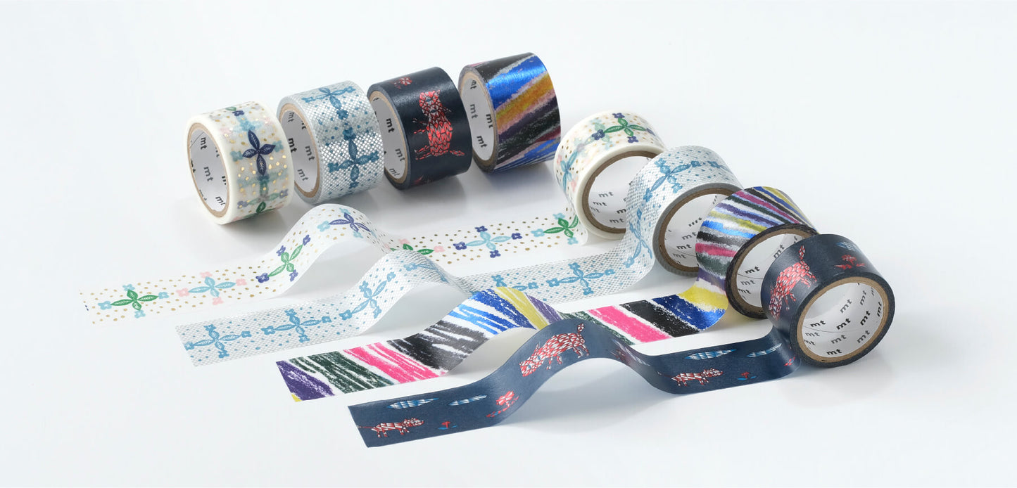 mina perhonen x mt Shiny Washi Tape - Blooming Night