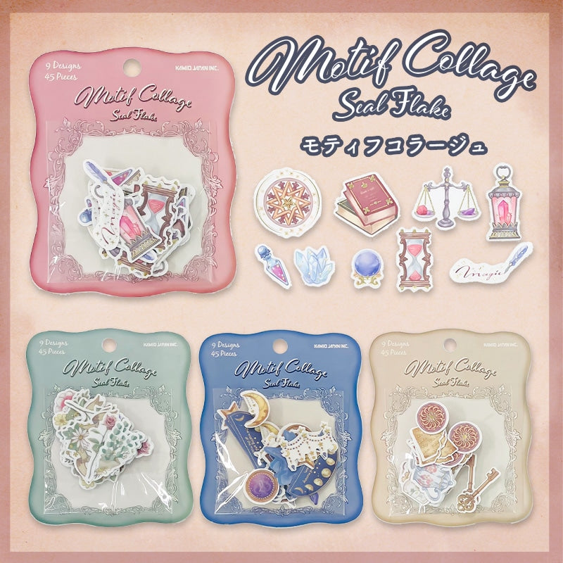 Collage Flake Stickers - Antique