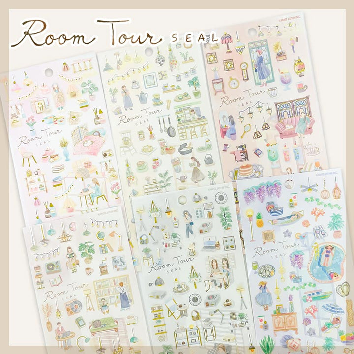 Room Tour Stickers - Retro Modern