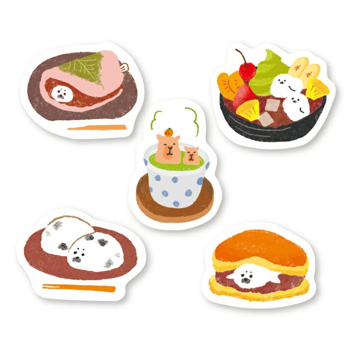 Okashina Flake Stickers - Japanese Sweets