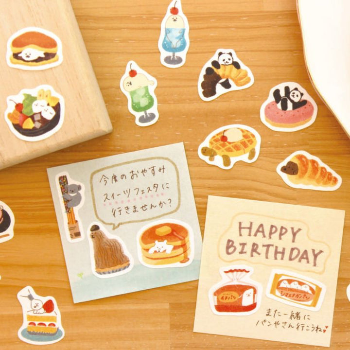 Okashina Flake Stickers - Bread