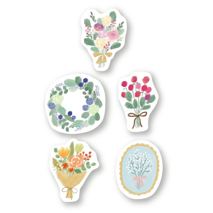 Autumn Limited Flake Stickers - Dried Flowers