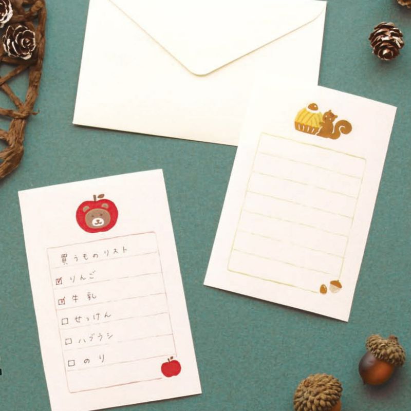 Furukawa Paper / Furukawa Paper / Mini Letter Set - Apple Bear