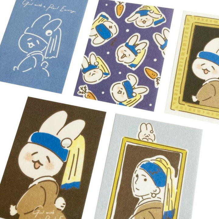 Large Stickers - Girl with a Pearl Earring Bunny