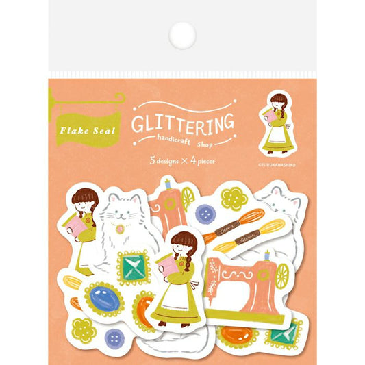 Limited Edition Flake Stickers - Glittering