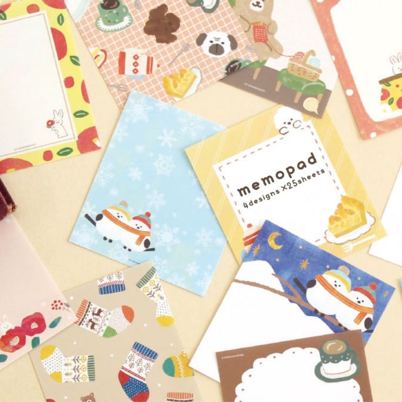 Winter Limited Memo Pad - Knitting Bear