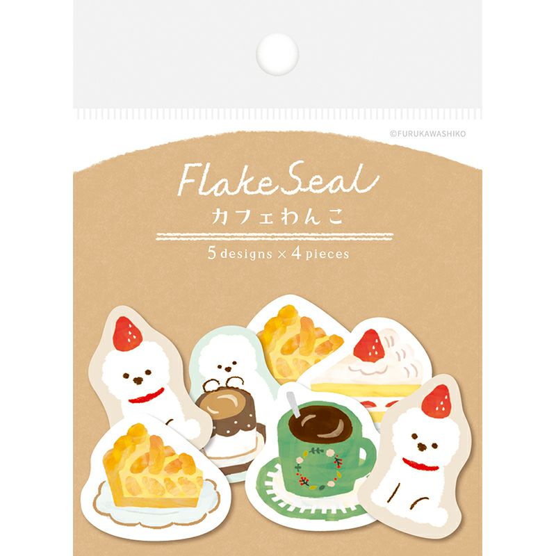 Winter Limited Flake Stickers - Cafe Dog