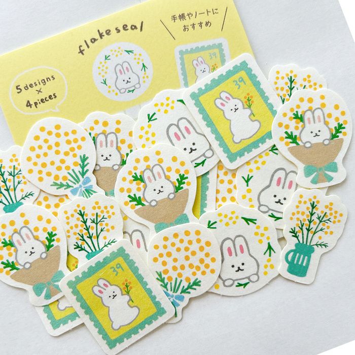 Spring Limited Flake Stickers - Mimosa Bunny