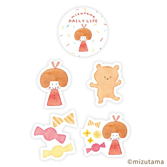 mizutama Limited Edition Flake Stickers - Sweet Candies