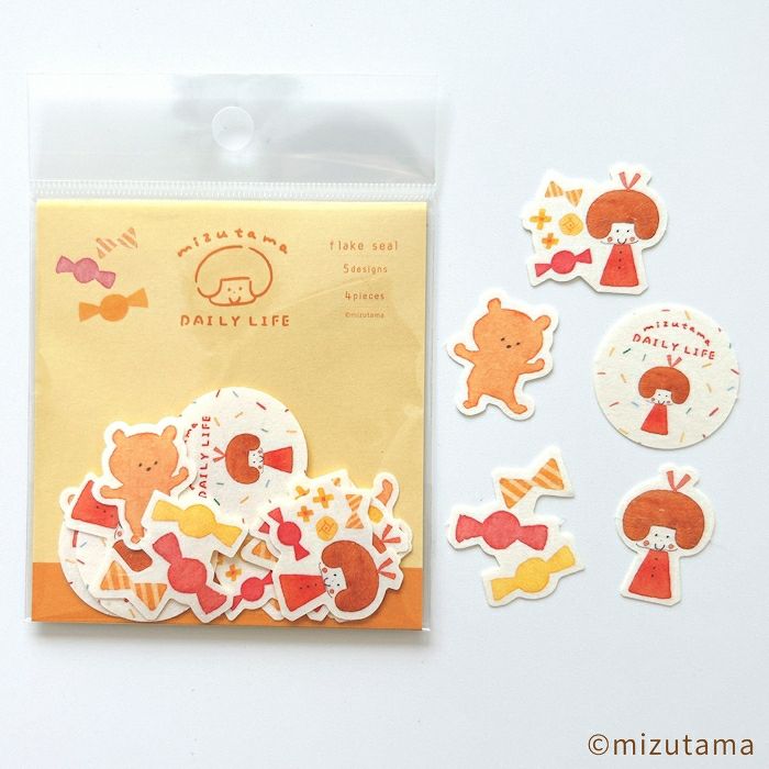 mizutama Limited Edition Flake Stickers - Sweet Candies