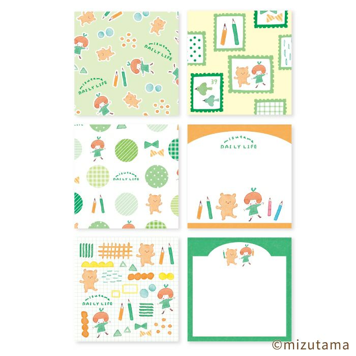 mizutama Limited Edition Petit Origami Paper Set - Happy Stationery Life (120 sheets)