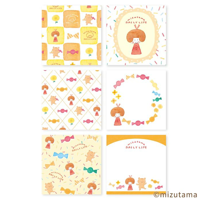 mizutama Limited Edition Petit Origami Paper Set - Sweet Candies (120 sheets)