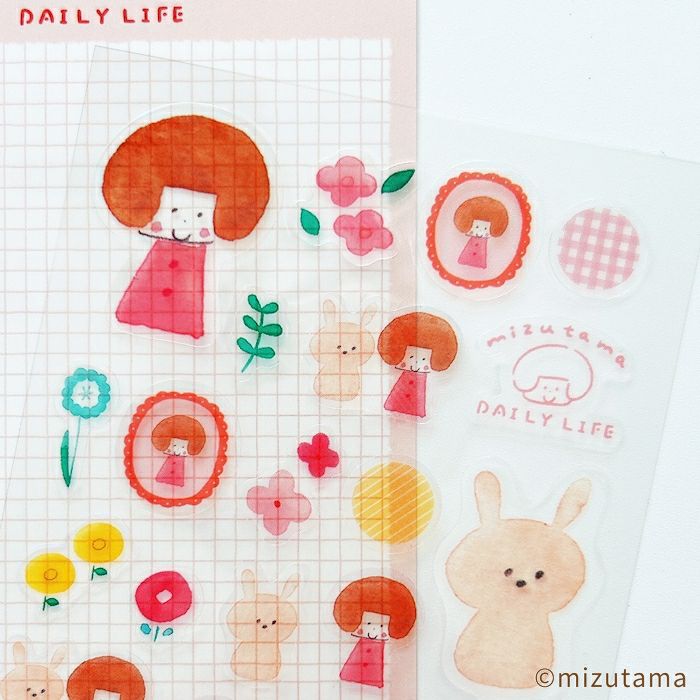 mizutama Limited Edition Stickers - Happy Flower Life