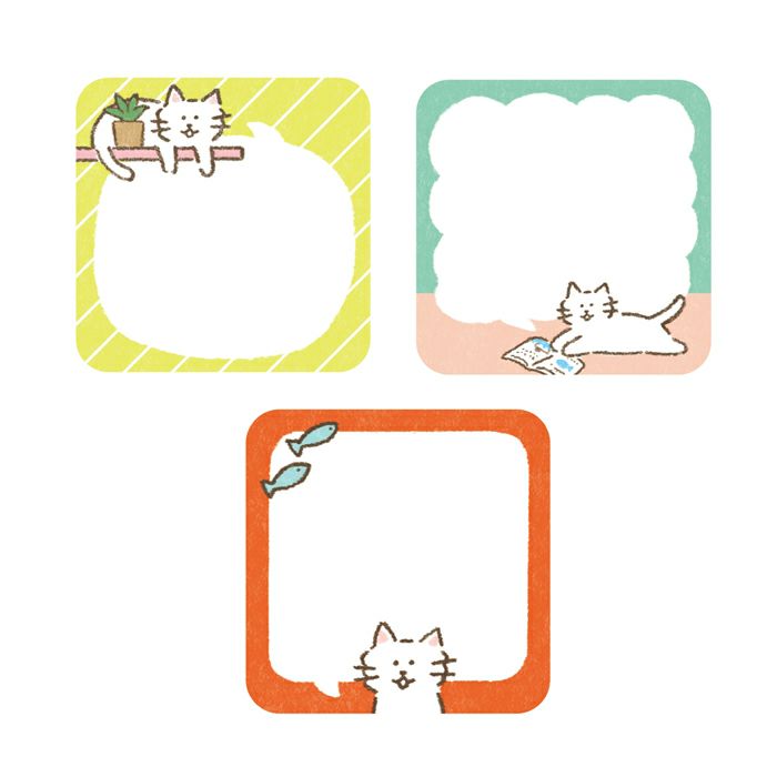 Furukawa Paper / Message Sticky Notes - Cat's Message
