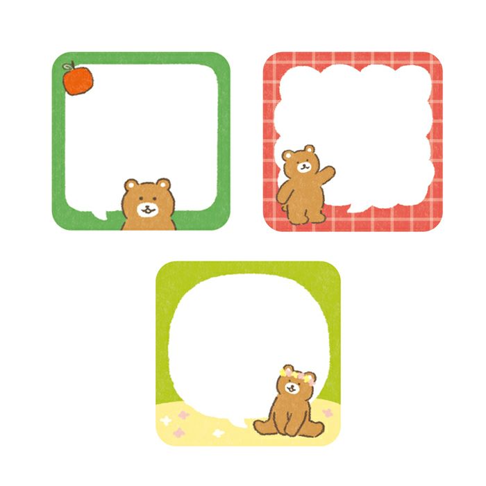 Furukawa Paper / Message Sticky Notes - Bear's Message