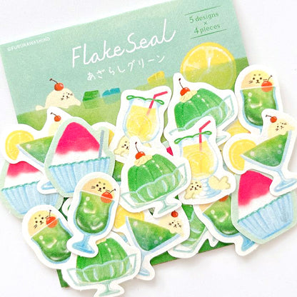Summer Limited / Furukawa Paper / Flake Stickers - Seal Cream Soda
