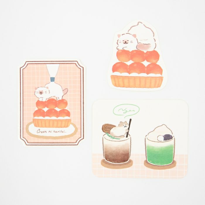 Furukawa Paper / Vinyl Sticker - Cat (Set of 3 Stickers)