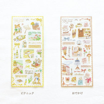 Mind Wave / Animal Stickers - Cat's Picnic Day