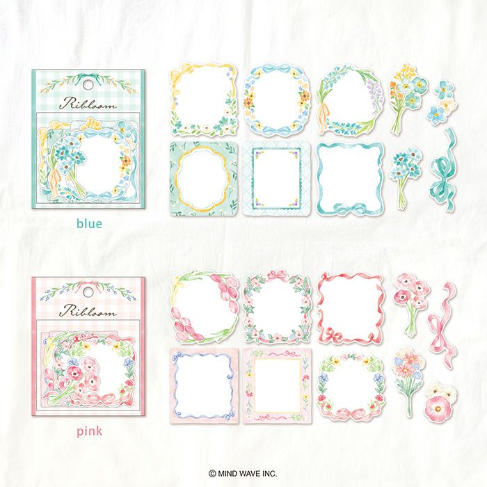 Mind Wave / Flake Stickers - Pink Flower Frames
