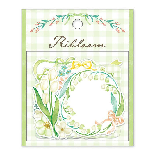 Mind Wave / Flake Stickers - Green Flower Frames