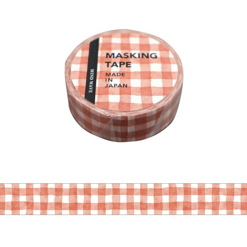 Mind Wave / Washi Tape - Red Checked Pattern