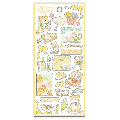 Mind Wave / Animal Stickers - Cat's Picnic Day