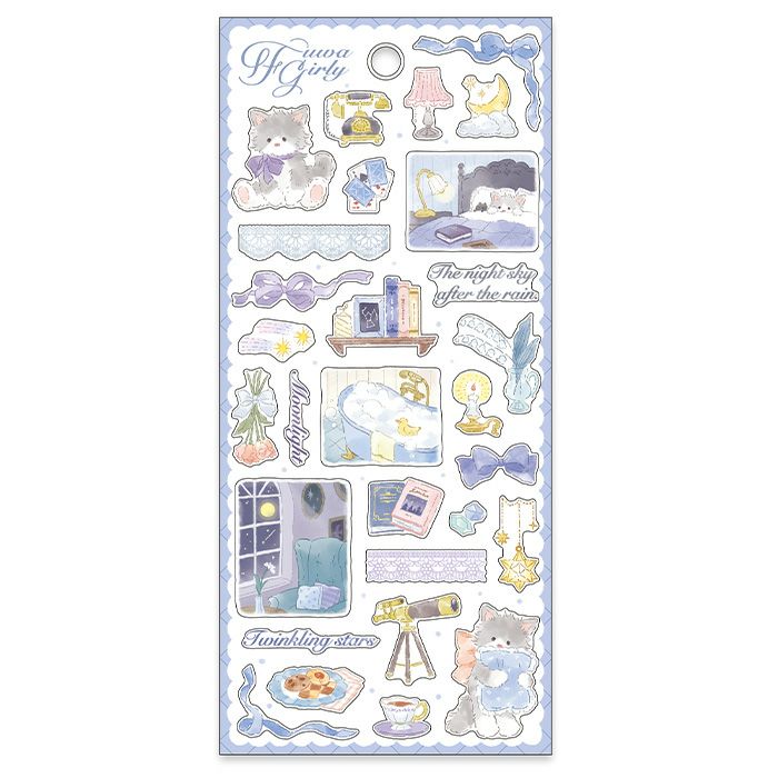Mind Wave / Animal Stickers - Kitten’s Night Time